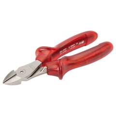 Belzer 2674 NVDE. side cutters with insulated acetylcellulose handles, nickel and chrome-plated, 160 mm