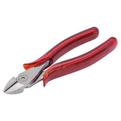 Belzer 2678 B. Side cutters with cellulose acetate handles, nickel and chrome-plated, for piano wire , 200 mm