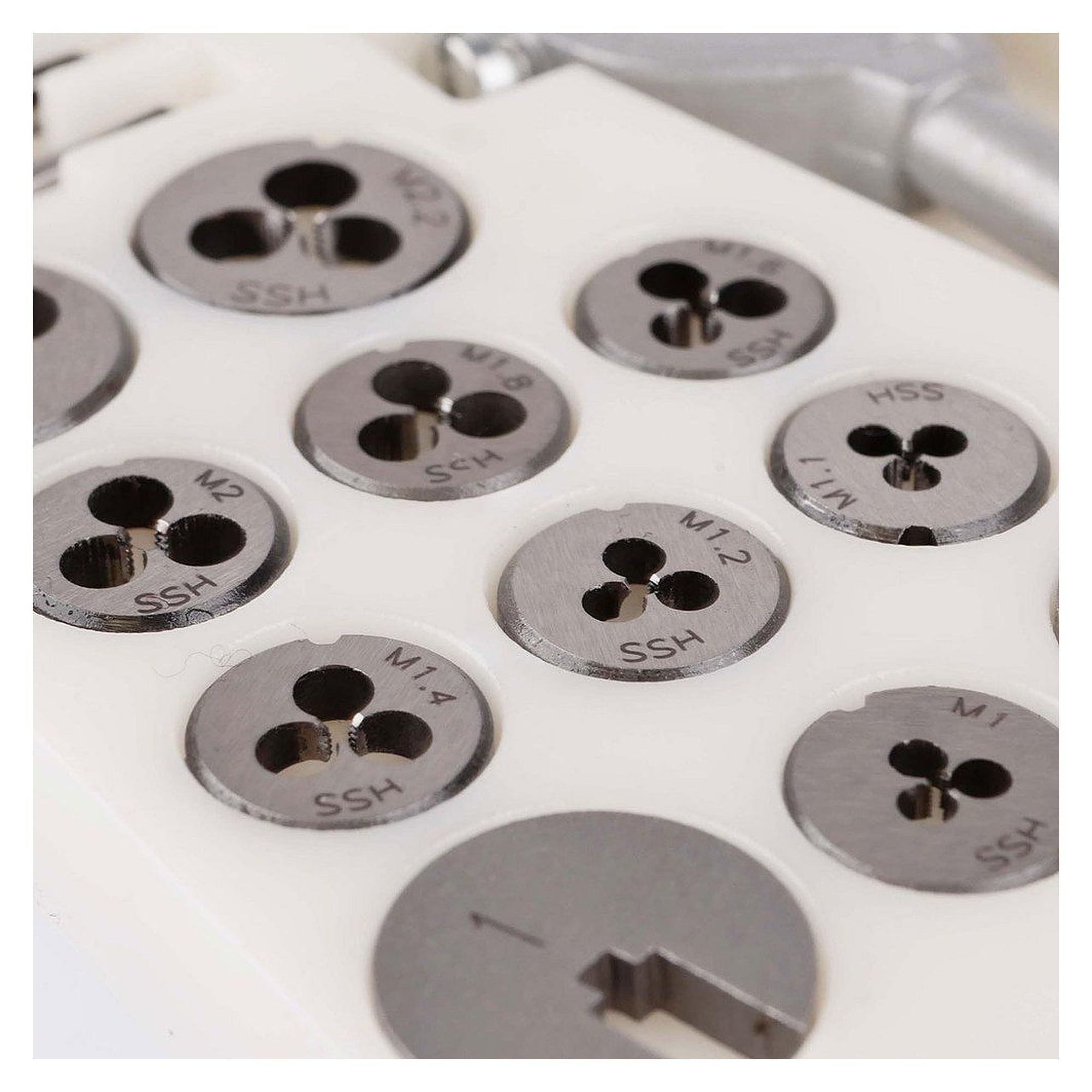 Bernstein 2-800. Miniature tap and die set 30 pcs (M1.0-M2.5)