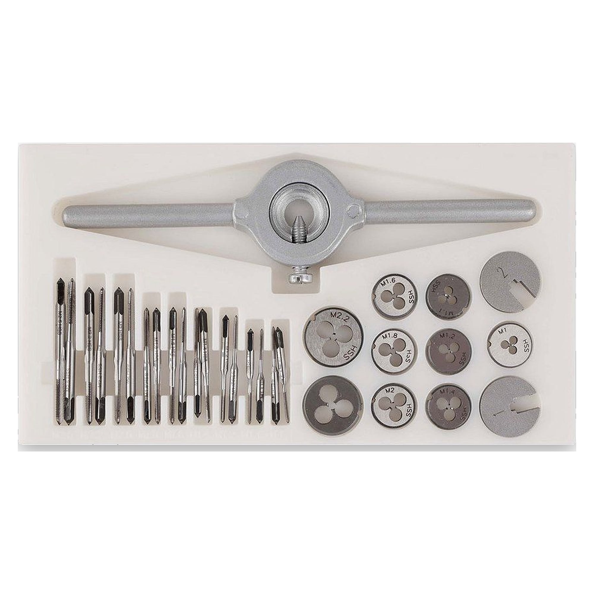 Bernstein 2-800. Miniature tap and die set 30 pcs (M1.0-M2.5)