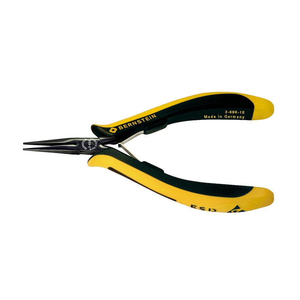 Bernstein 3-686-15. ESD Spitzzange EUROline mit Hieb 140 mm