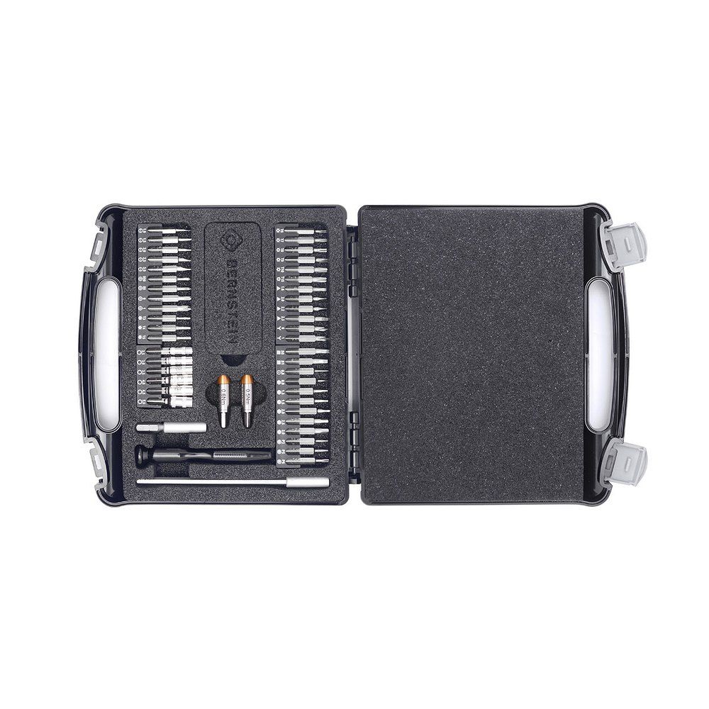 Bernstein 4-970-C. Bit-Satz mit Drehmoment-Adapter 47-tlg. 0.5 u. 0.6Nm
