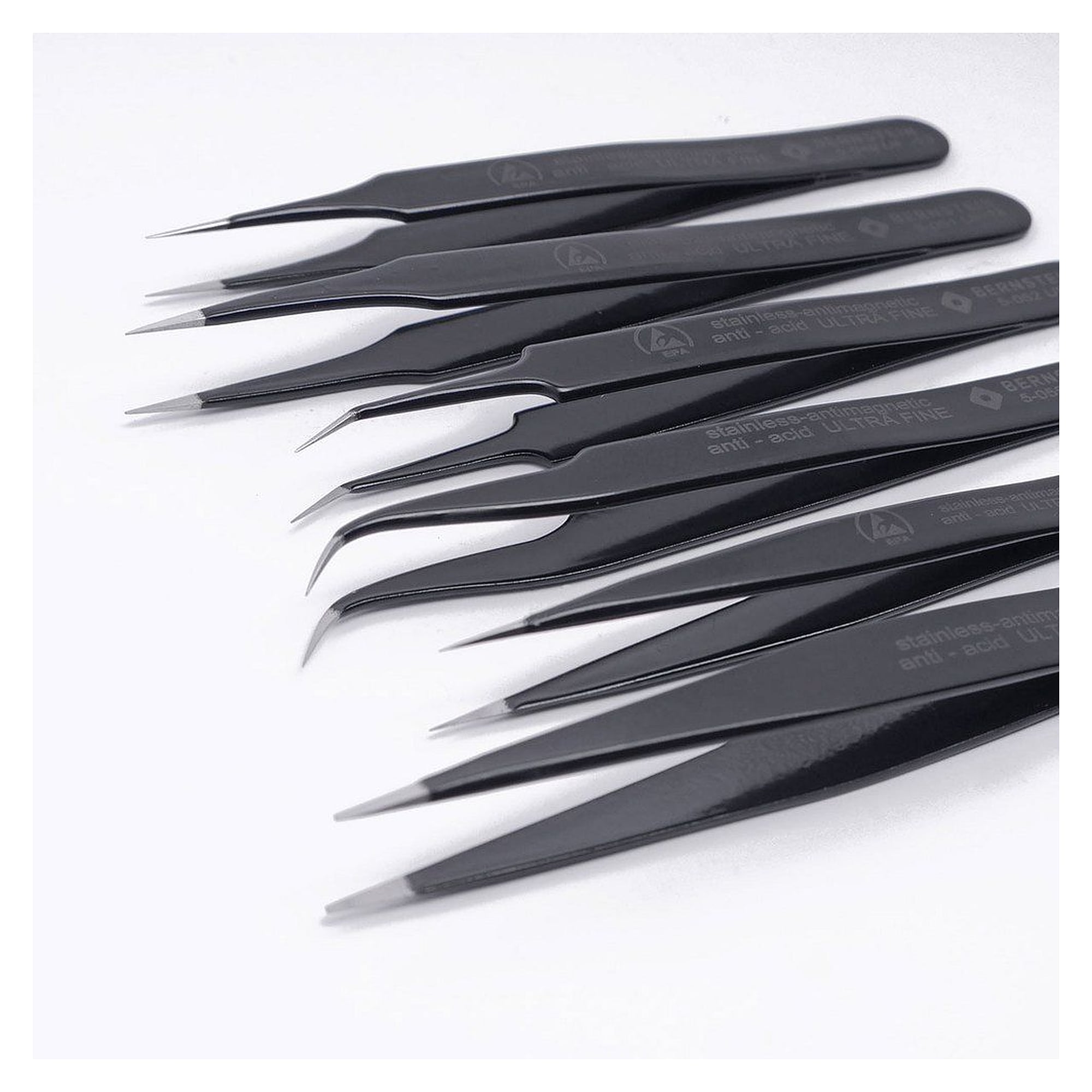 Bernstein 5-070-UF-13. ESD SMD tweezers set ULTRA FINE 6 pcs