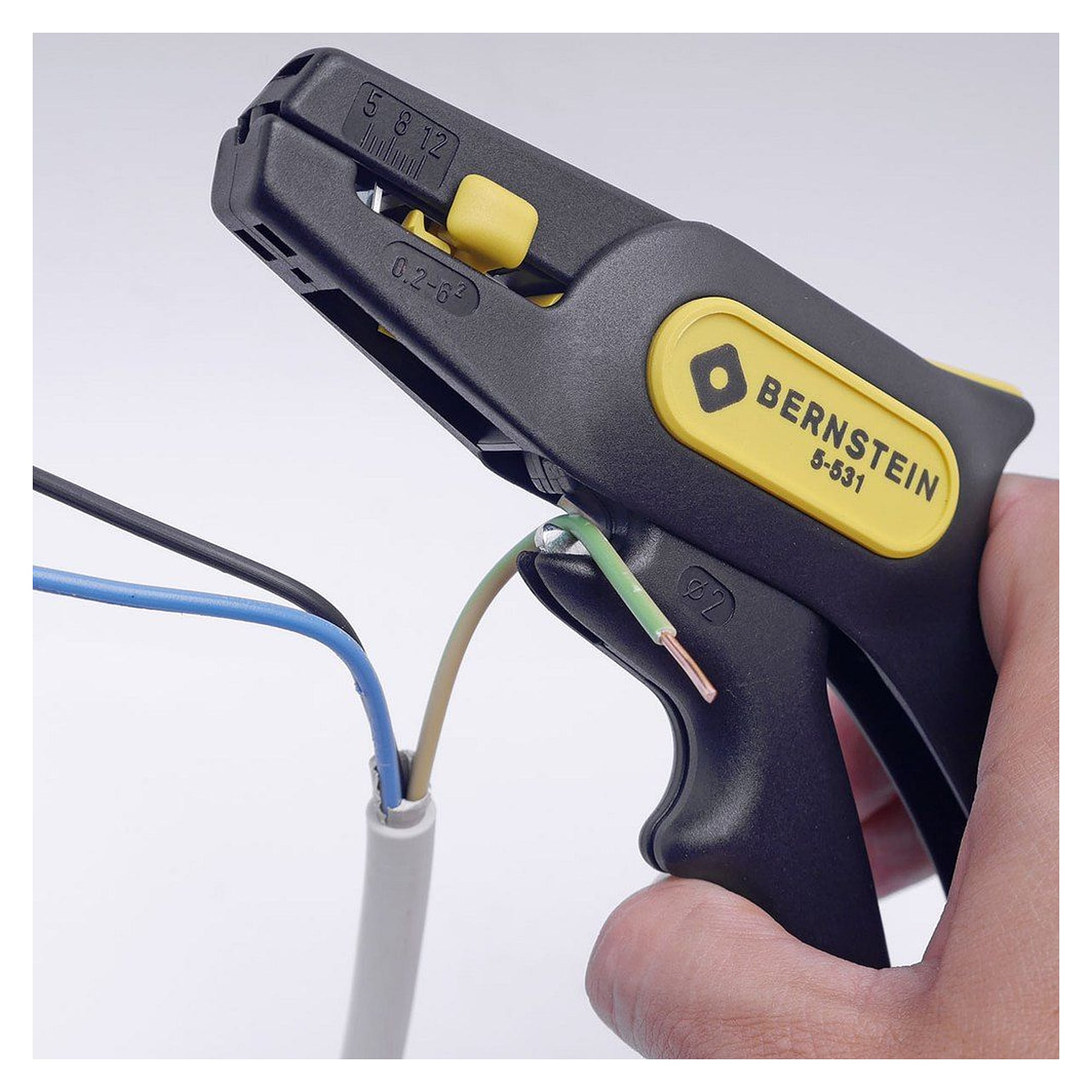 Bernstein 5-531. Automatische Abisolierzange 0.2-6 mm² mit Anschlag