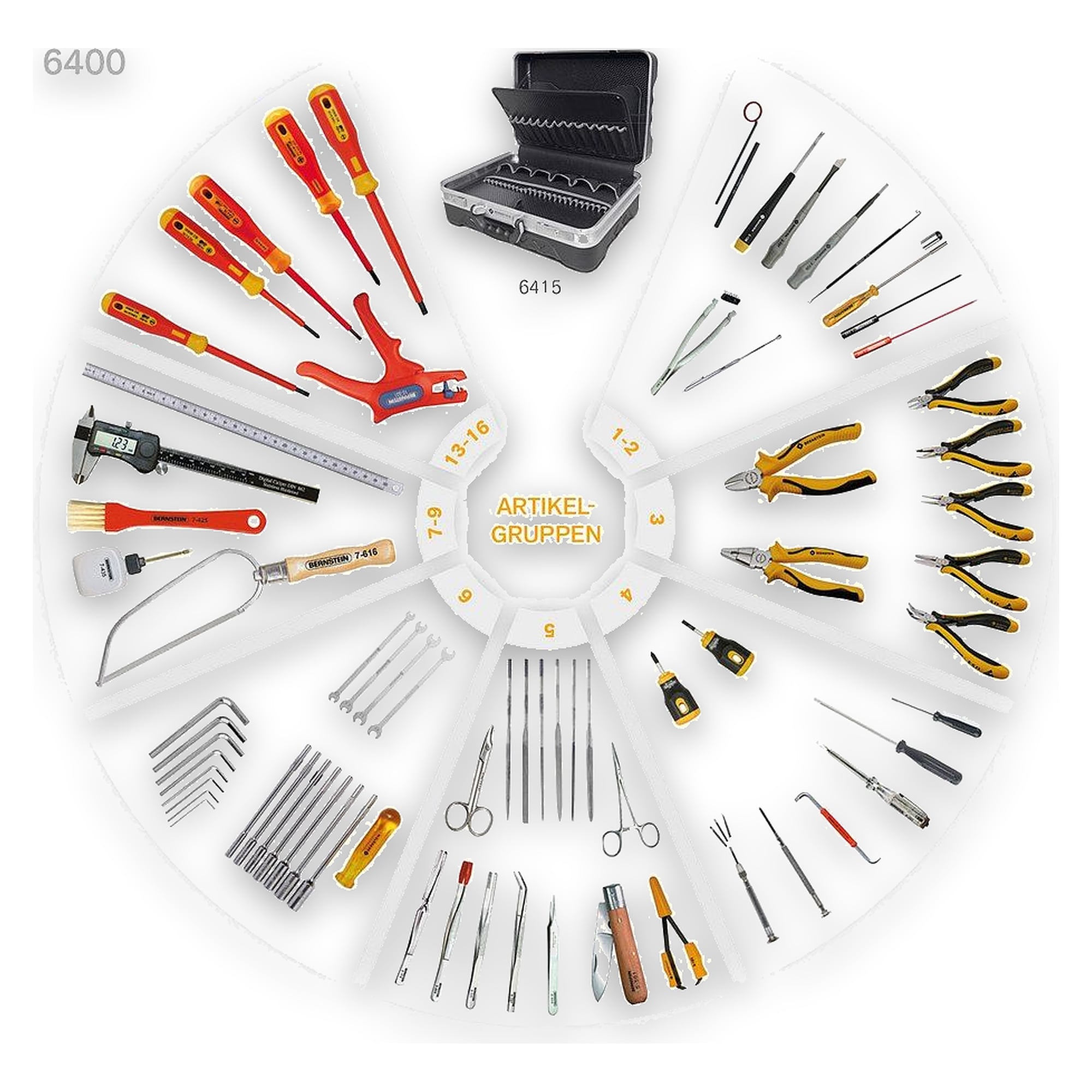 Bernstein 6400. Tool case TECHNIK 78 pcs