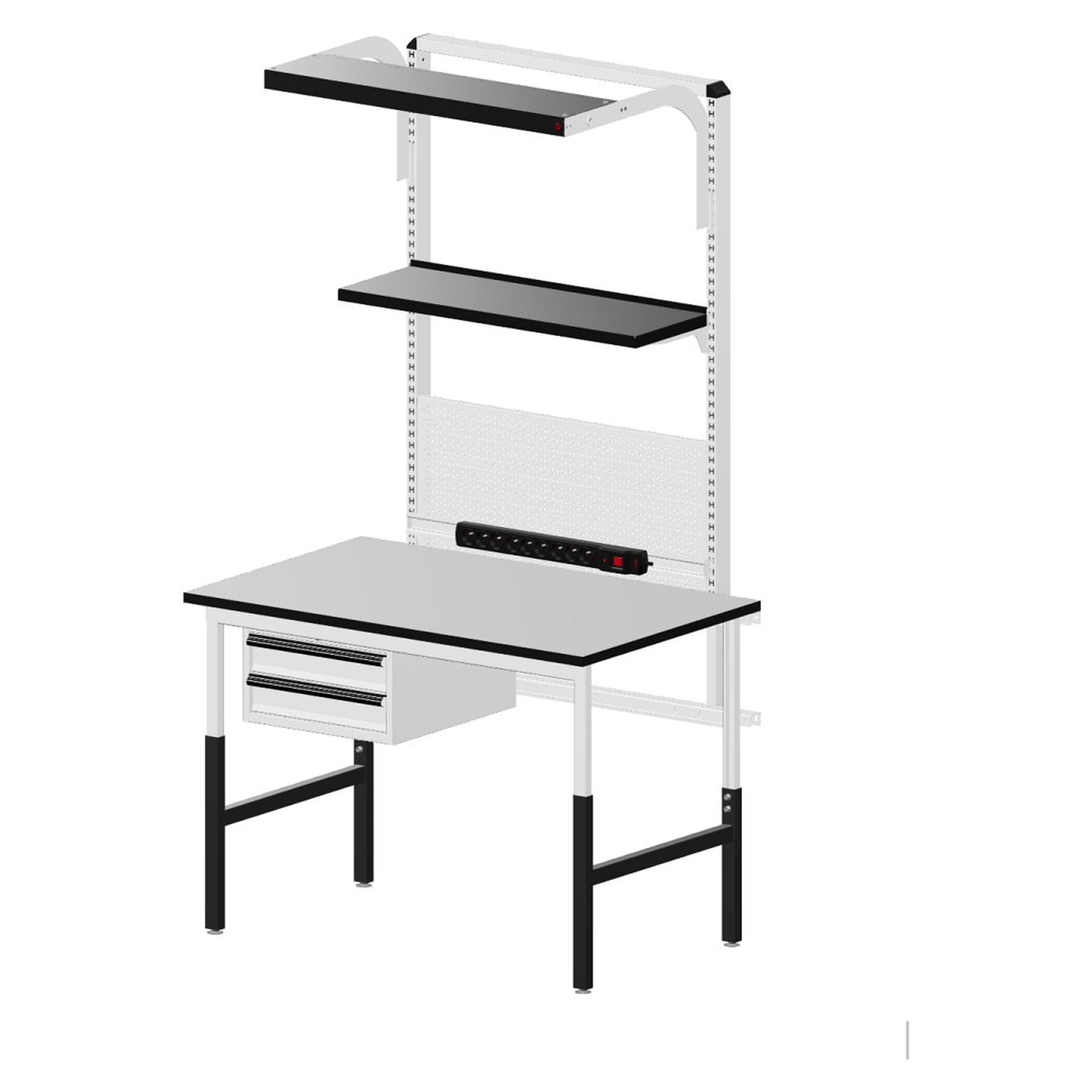 Classic ESD Workbench Frame, height-adjustable, 1200 x 750 mm - Reeco RF-002-12075-9003-S2 ESD