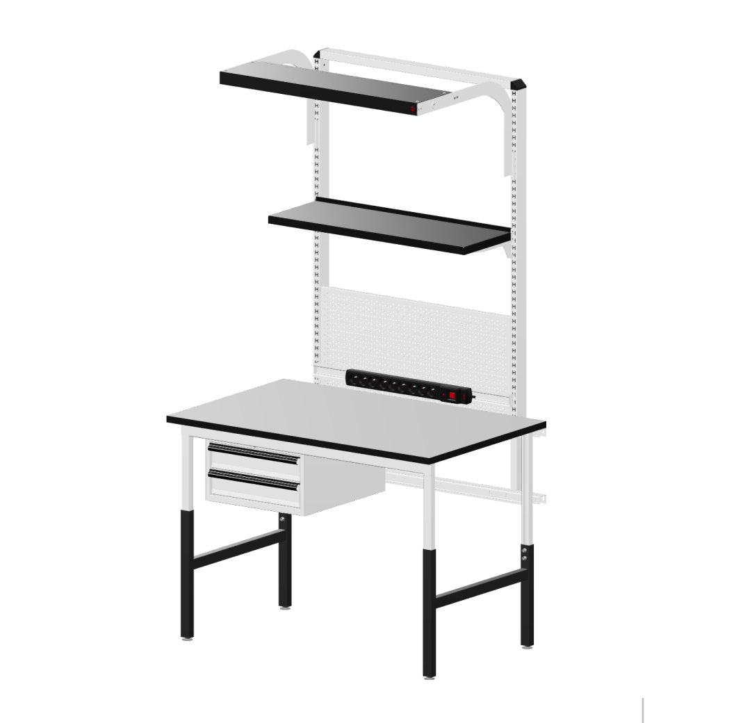 Reeco RF-002-12075-9003-S2 ESD. Arbeitstisch Set 2 Classic, 1200x750mm