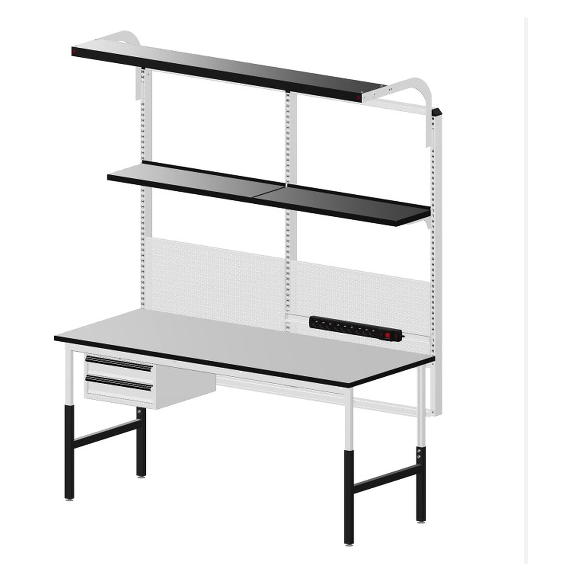 Classic ESD Workbench Frame, height-adjustable, 1830 x 750 mm - Reeco RF-002-18375-9003-S2