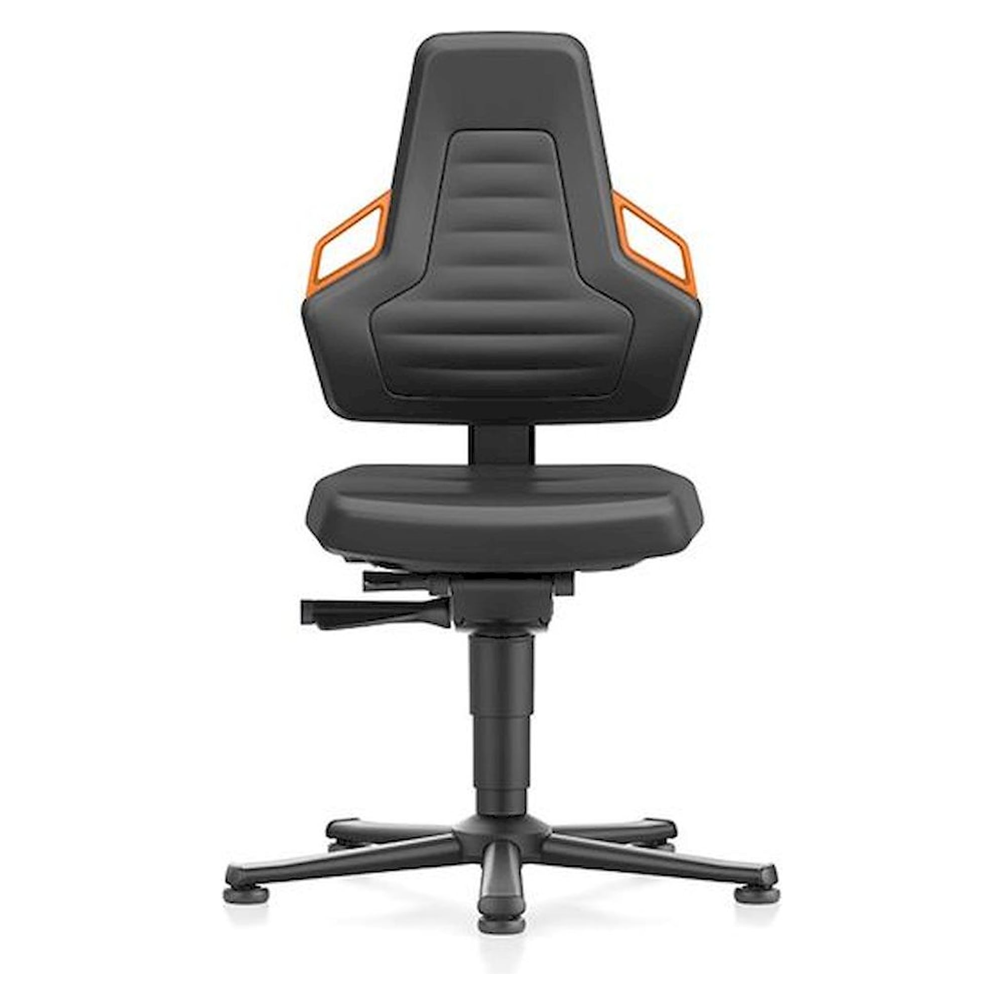 Bimos 9030-MG01-3279. Laboratory chair NEXXIT 1, with glider, imitation leather, orange handles