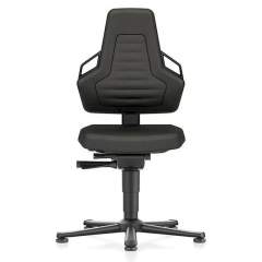 Bimos 9030E-CP01-3218. ESD chair NEXXIT 1, with glider, Supertec black, ESD handles