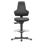 Bimos 9031E-9801-3001. ESD chair NEXXIT 3, with glider and foot ring, fabric Duotec black, without handles