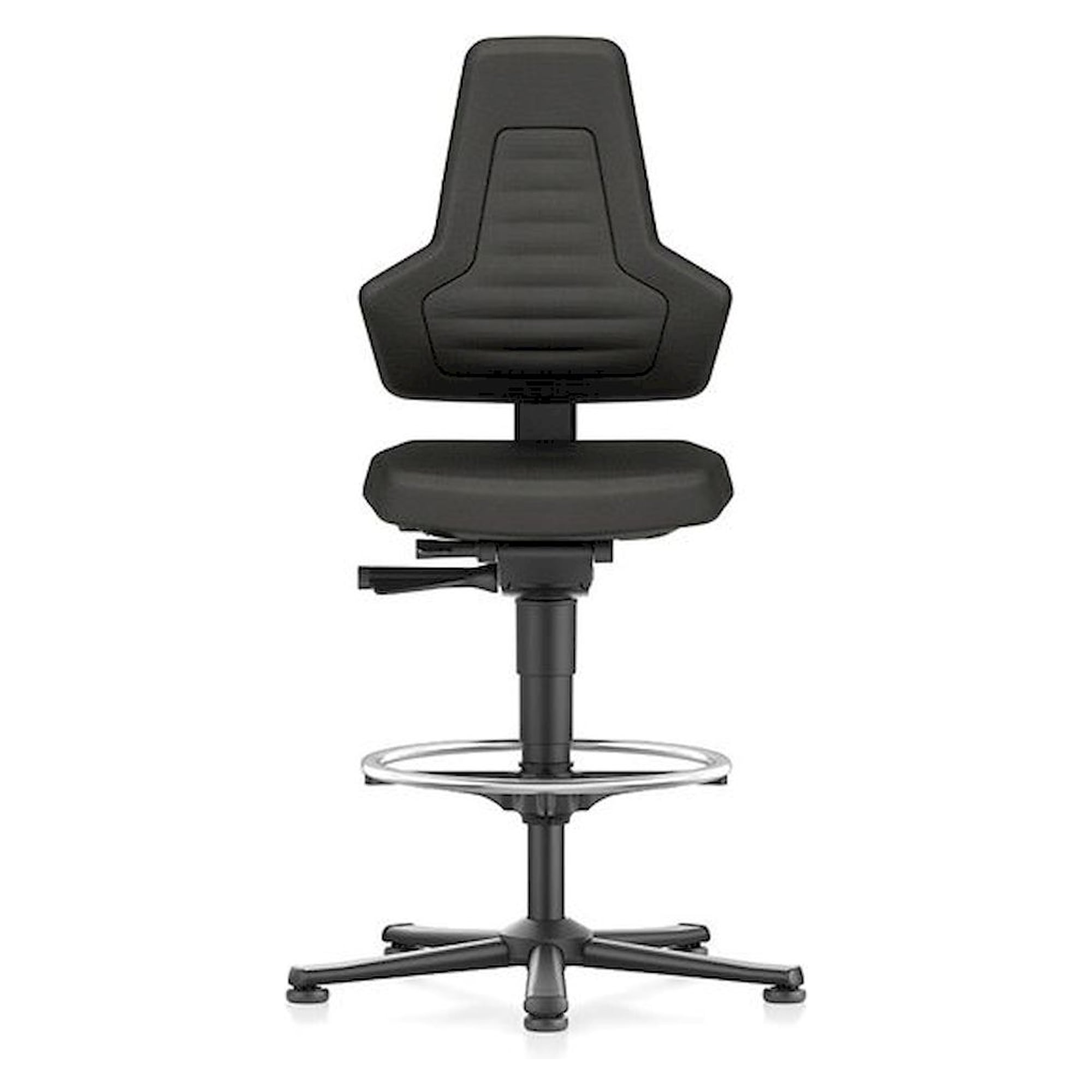 Bimos 9031E-CP01-3001. ESD Stuhl Nexxit 3, mit Gleiter und Fußring, Supertec schwarz, ohne Griffe