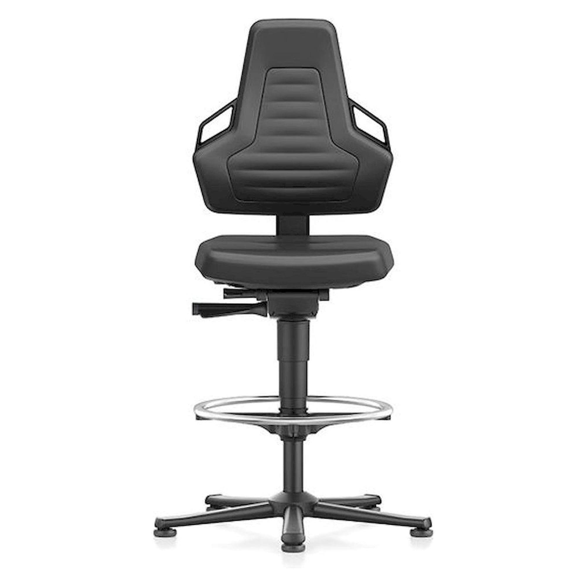 Bimos 9031E-MG01-3218. ESD chair NEXXIT 3, with glider and foot ring, imitation leather black, with handles