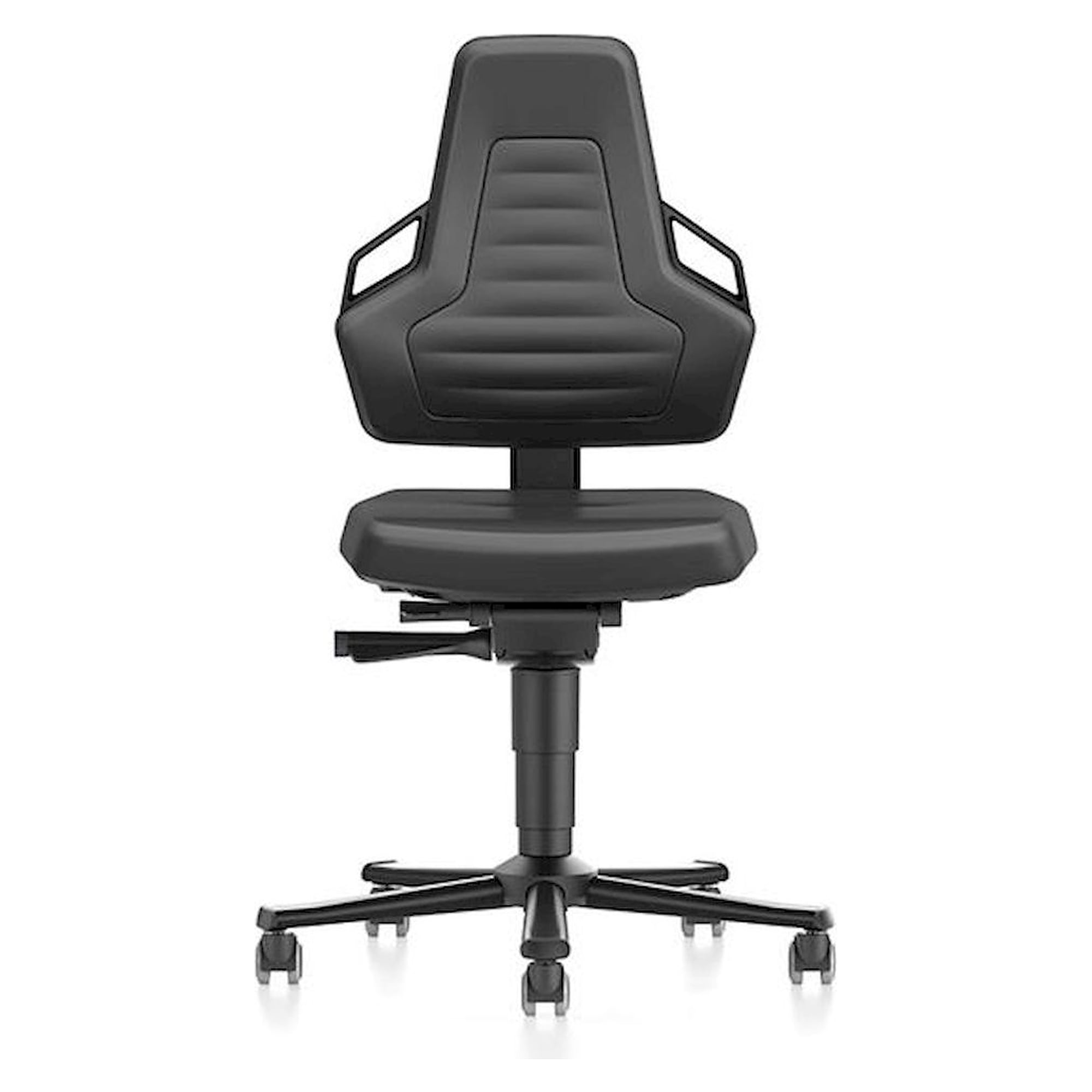 Bimos 9033E-MG01-3218. ESD Stuhl Nexxit 2 mit Rollen, Kunstleder schwarz mit Griffe
