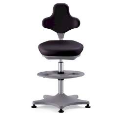 Bimos 9101-2000. Lab chair Labster 3 glider and foot ring, integral foam black