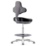 Bimos 9101E-2571. ESD Labster laboratory chair, with glider and foot ring, imitation leather black