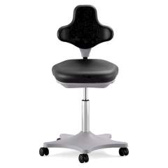 Bimos 9103-2571. Lab chair Labster 2 with castors, imitation leather black