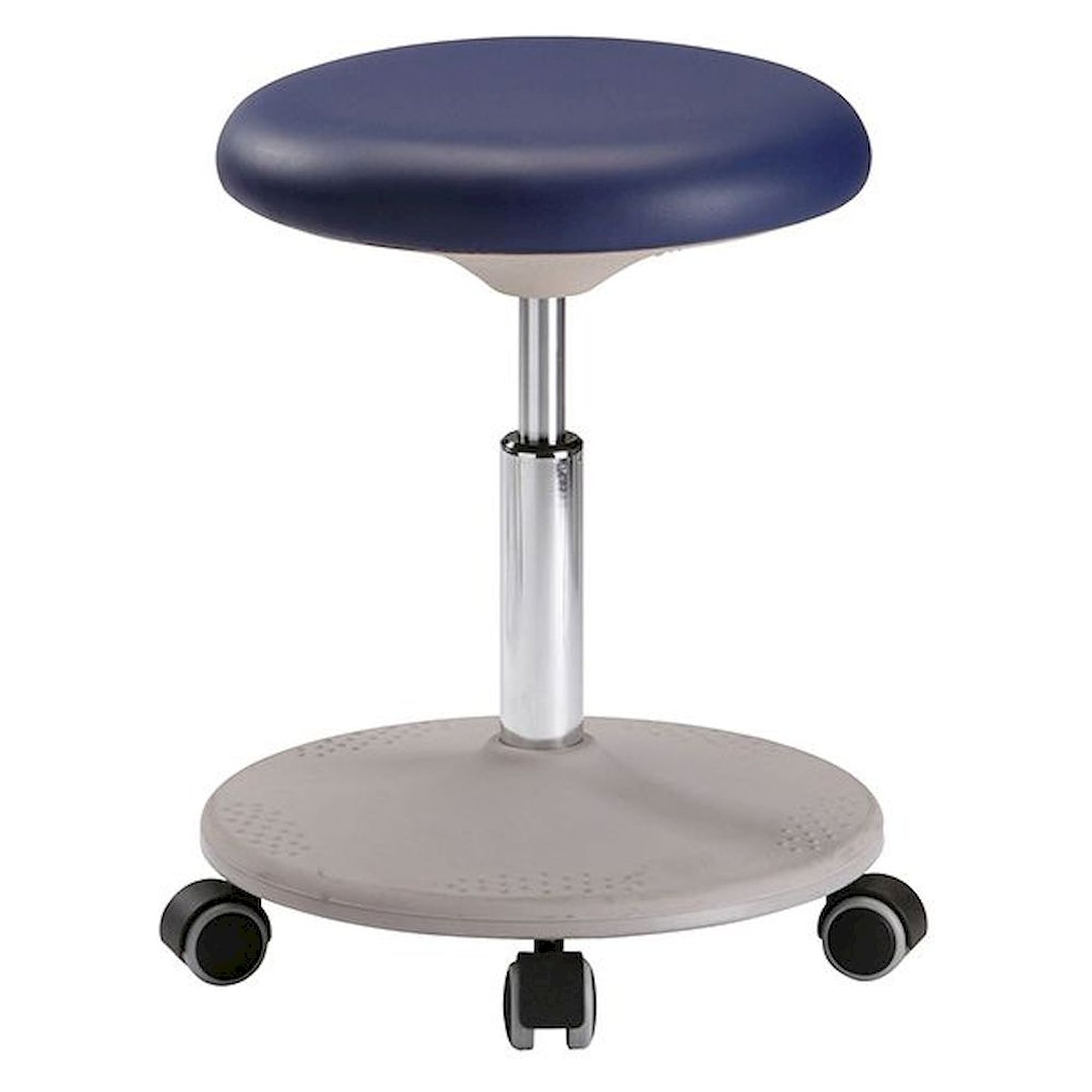 Bimos 9107-6902. Lab stool Labster with castors, imitation leather blue
