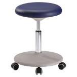 Bimos 9107-6902. Lab stool Labster with castors, imitation leather blue