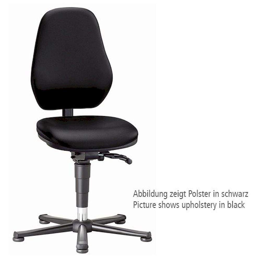 Bimos 9130-2571. Laborstuhl Basic 1 mit Gleiter, Kunstleder schwarz, Lehne 430 mm