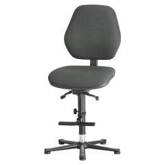Bimos 9131-6801. Laboratory chair Basic 3, with glider and ascent aid, fabric Duotec black, backrest 430 mm