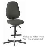 Bimos 9131-6811. Laboratory chair Basic 3, with glider and climbing aid, fabric Duotec grey, back rest 430 mm