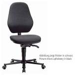 Bimos 9133-6802. Laboratory chair Basic 2 with castors, fabric Duotec blue, backrest 430 mm