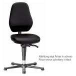 Bimos 9135-6911. Laboratory chair Basic 1 with glider, synchronous technology, imitation leather grey, backrest 530 mm