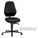 Bimos 9138-2571. Laboratory chair Basic 2 with castors, imitation leather black, backrest 530 mm - Synchrontechnik