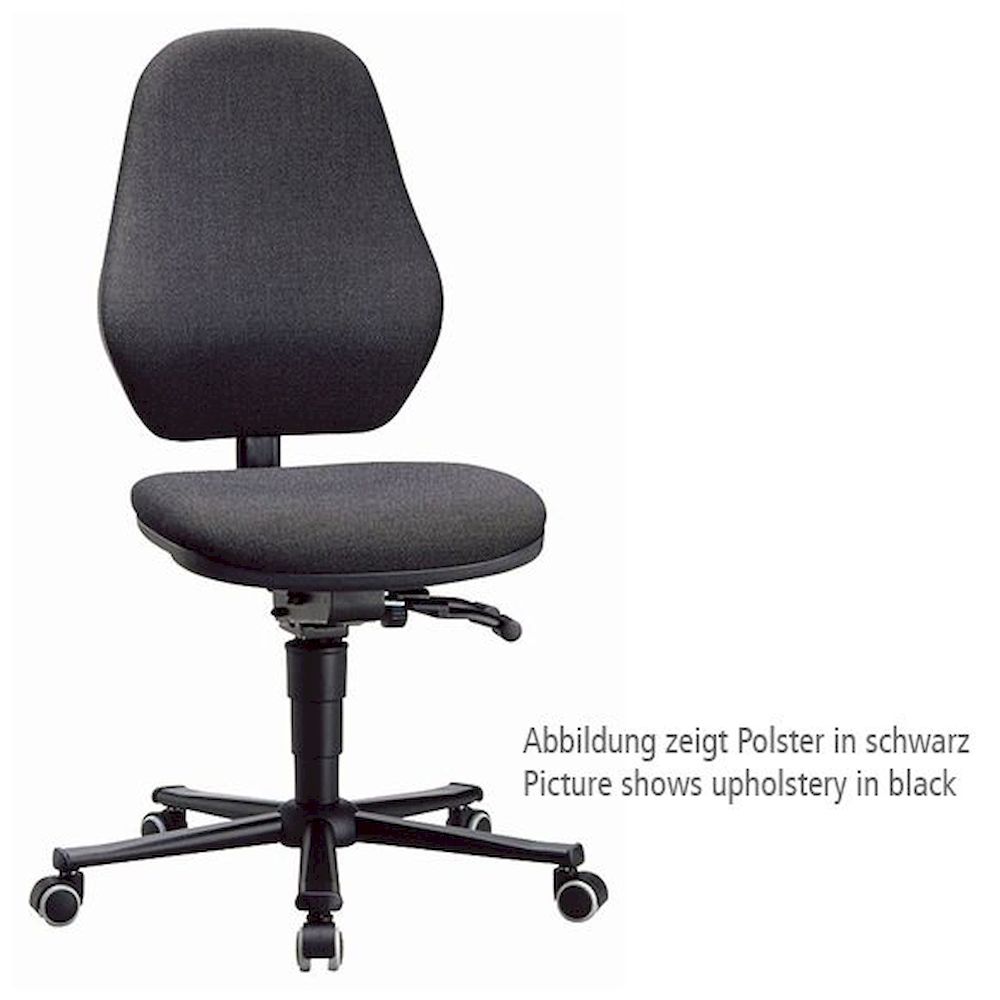 Bimos 9138-6803. Laborstuhl Basic 2 mit Rollen, Stoff Duotec rot, Lehne 530 mm - Synchrontechnik