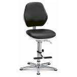 Bimos 9141-2571. Cleanroom ESD work chair Basic 3, with glider and ascending aid, permanent contact