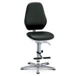 Bimos 9146-2571. Cleanroom ESD work chair Basic 3, with glider and climbing aid, backrest 530 mm - Synchrontechnik
