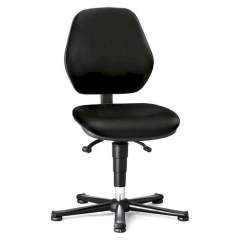 Bimos 9150E-9801. ESD chair Basic 1 with glider, fabric Duotec black, permanent contact