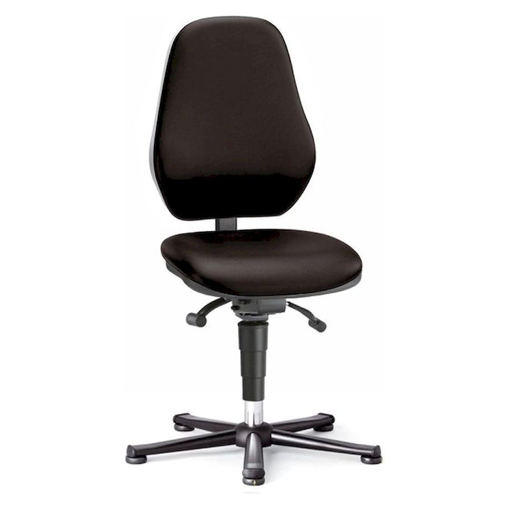 Bimos 9154E-9801-3218. ESD industrial swivel chair Basic 1 with glides, Duotec black