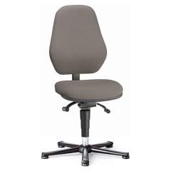 Bimos 9154E-9801. ESD chair Basic 1 with glider, fabric Duotec black, permanent contact and seat inclination, backrest 530 mm