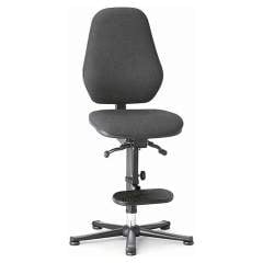 Bimos 9159E-9801. ESD Stuhl Basic 3, Gleiter/Aufstiegshilfe, Synchrontechnik und Gewichtsregulierung, Stoff Duotec schwarz, Lehne 530 mm