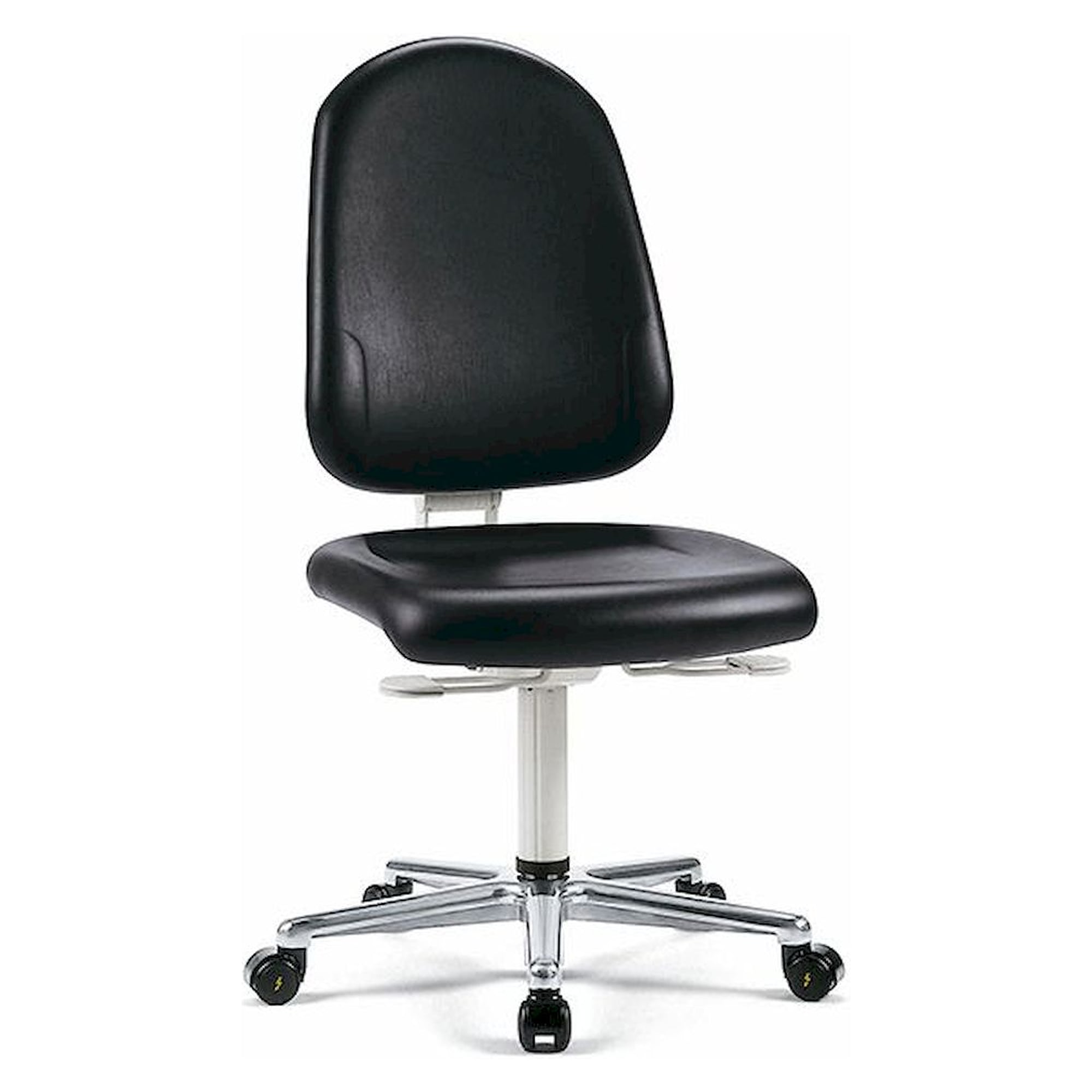 Bimos 9161-2571. Reinraum-ESD-Arbeitsstuhl Plus 2 mit Rollen, Rückenlehnenhöhe 500 mm