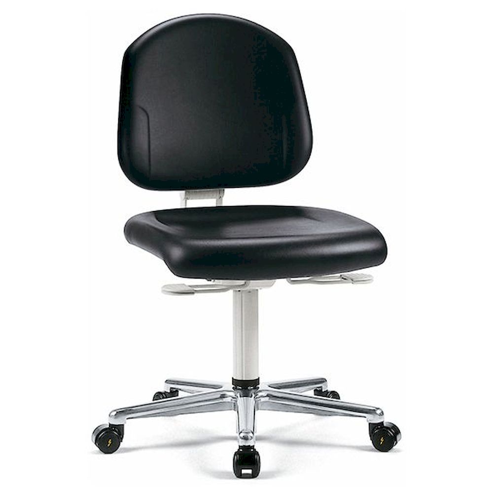 Bimos 9181-2571. Reinraum-ESD-Arbeitsstuhl Plus 2 mit Rollen, Rückenlehnenhöhe 380 mm