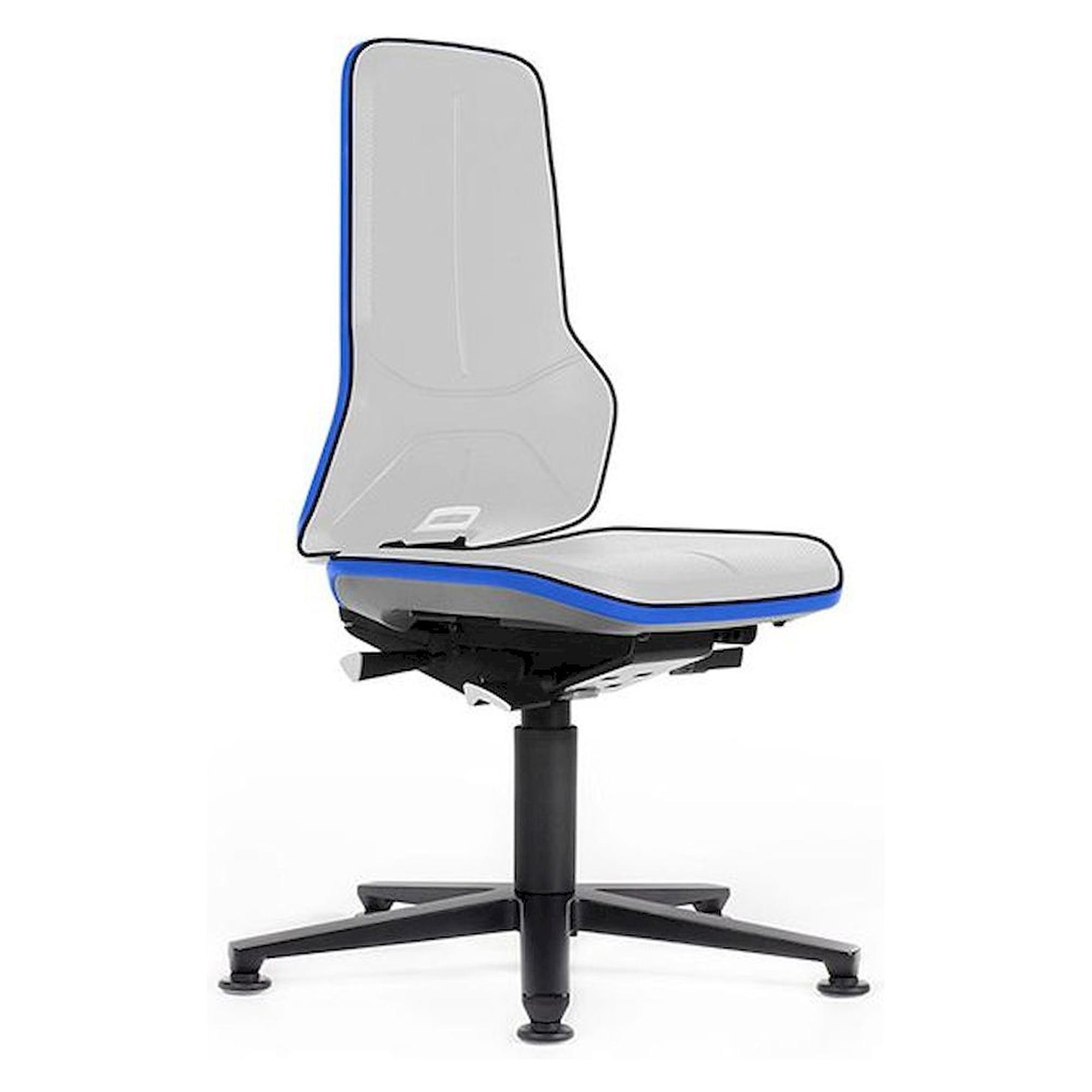 Bimos 9560-9999-3277. Chaise de travail Neon 1 avec patin, bande flexible bleue - Contact permanent