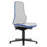 Bimos 9560-9999-3277. Neon 1 work chair with glider, flex strap blue, permanent contact