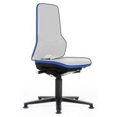 Bimos 9560E-9999-3277. ESD Chair Neon 1 with glider, Flexband blue, permanent contact