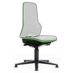 Bimos 9560E-9999-3280. ESD Chair Neon 1 with glider, Flexband green, permanent contact