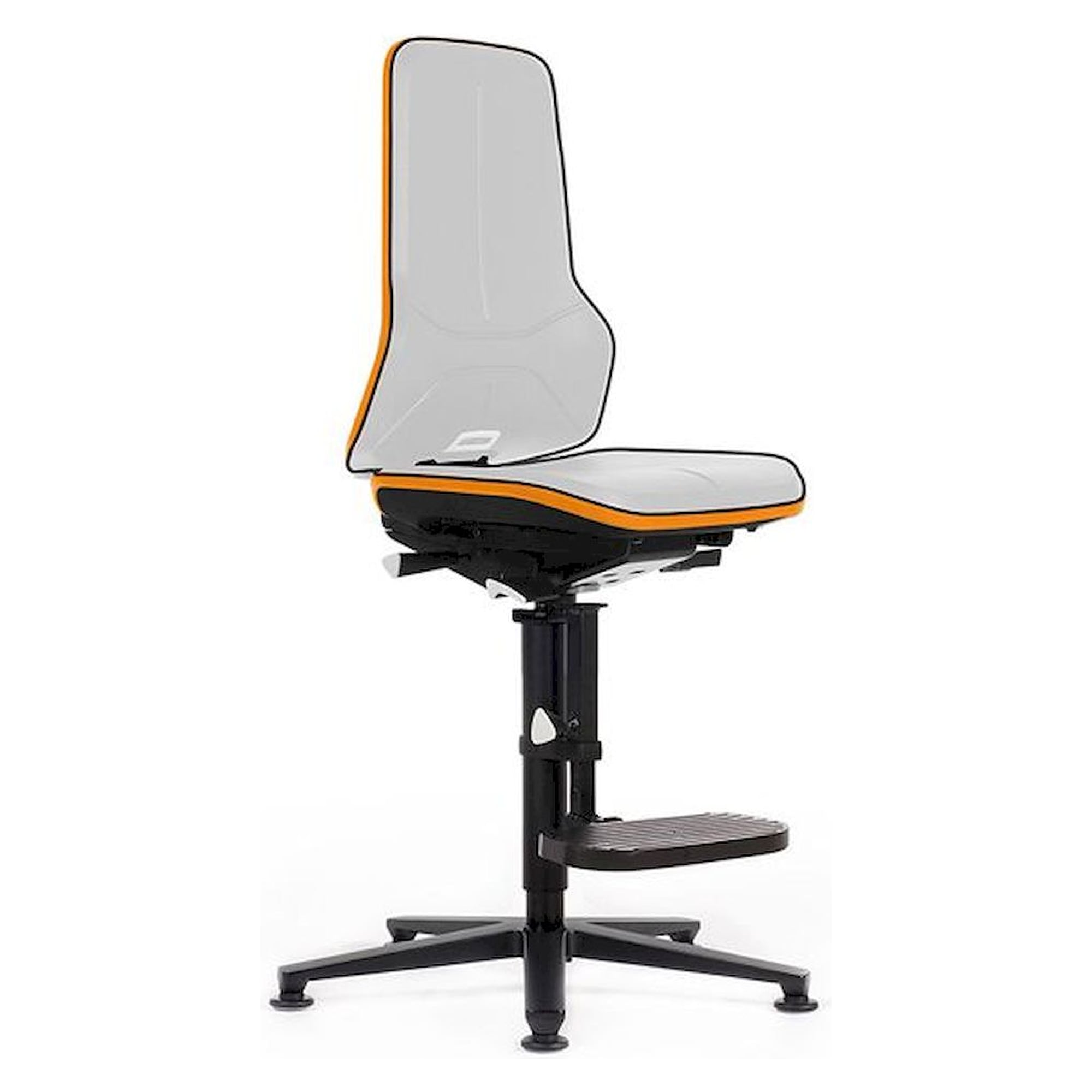 Bimos 9561E-9999-3279. ESD chair Neon 3, glider and climbing aid, Flexband orange - permanent contact