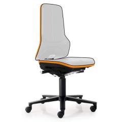 Bimos 9563E-9999-3279. ESD Chair Neon 2 with castors Flexband orange, permanent contact
