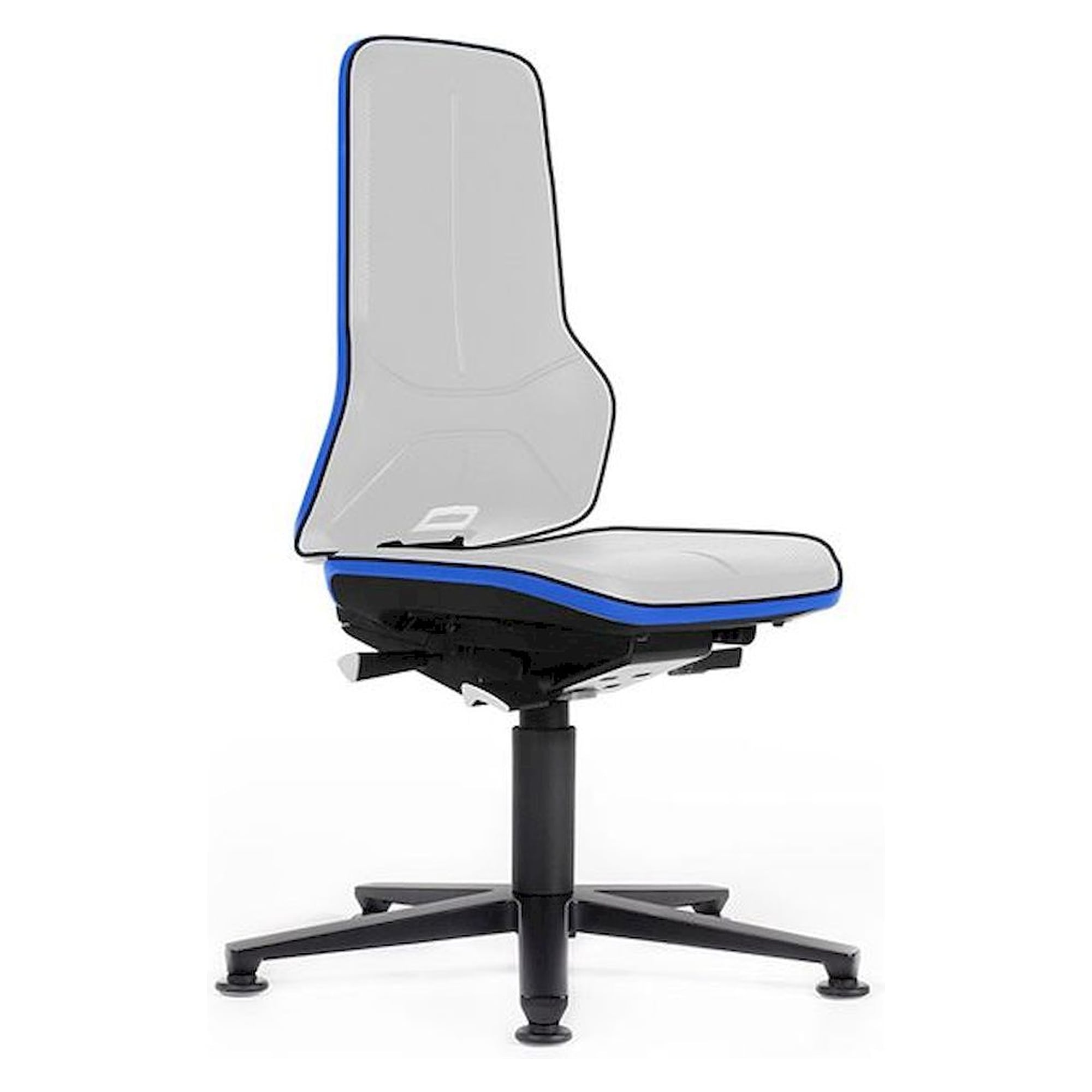Bimos 9570E-9999-3277. ESD Stuhl Neon 1 mit Gleiter, Flexband blau - Synchrontechnik