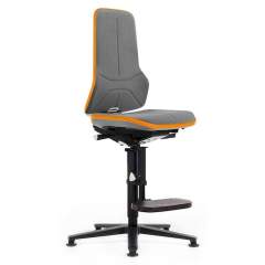 Bimos 9571-SP01-3279-811. Work chair Neon 3, with glider and ascent aid, Flexband orange, Synchrontechnik - with Supertec upholstery