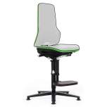 Bimos 9571E-9999-3280. ESD Chair Neon 3, with glider and climbing aid, Flexband green, Synchrontechnik