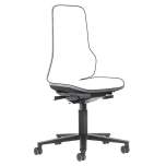 Bimos 9573-9999-3278. Neon 2 work chair with castors, Flexband grey Synchrontechnik