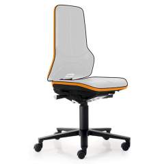 Bimos 9573E-9999-3279. ESD Stuhl Neon 2 mit Rollen, Flexband orange Synchrontechnik