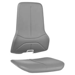 Bimos 9588-MG11. Upholstery for work chair Neon, imitation leather grey